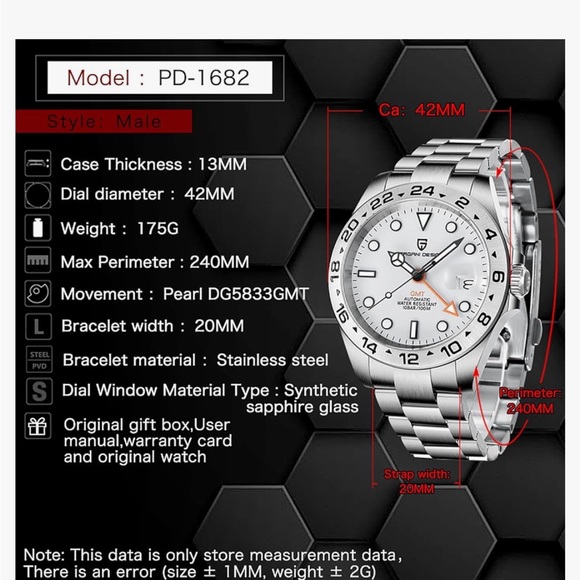 Pagani Design Rolex Explorer 2 homage. EUC - Picture 5 of 5